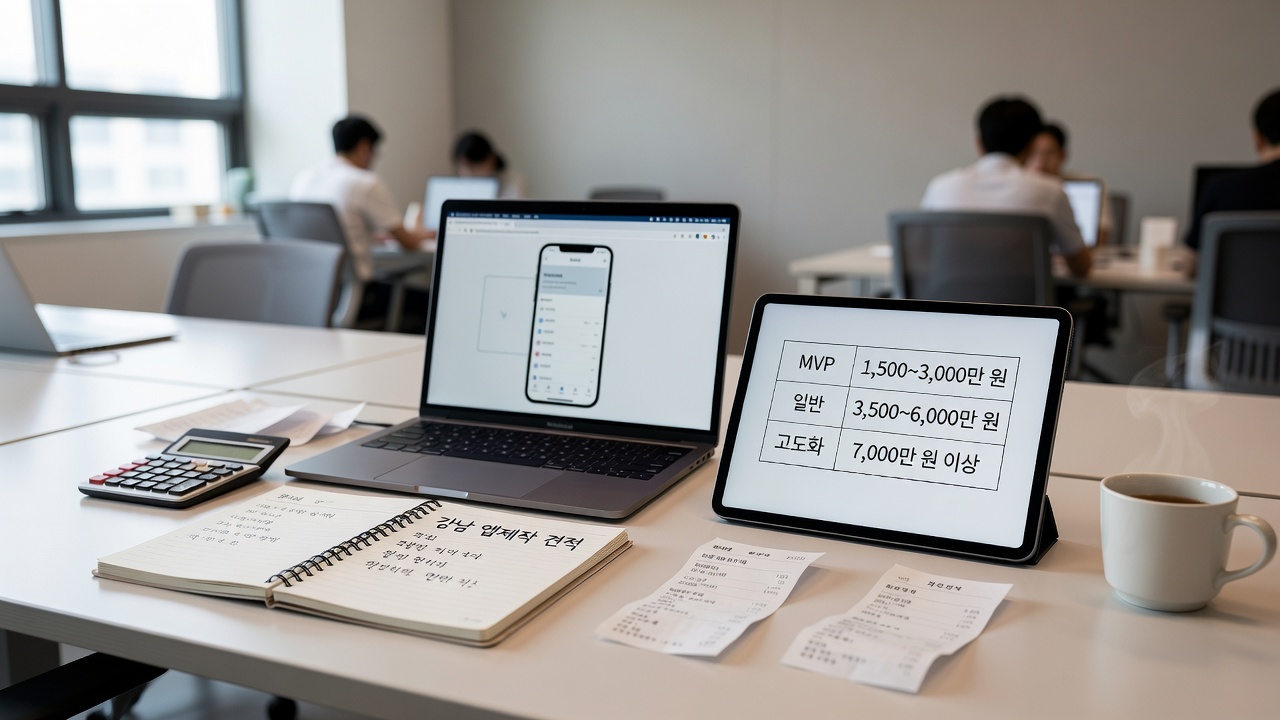 강남 앱제작 비용은 어떻게 산정되나요