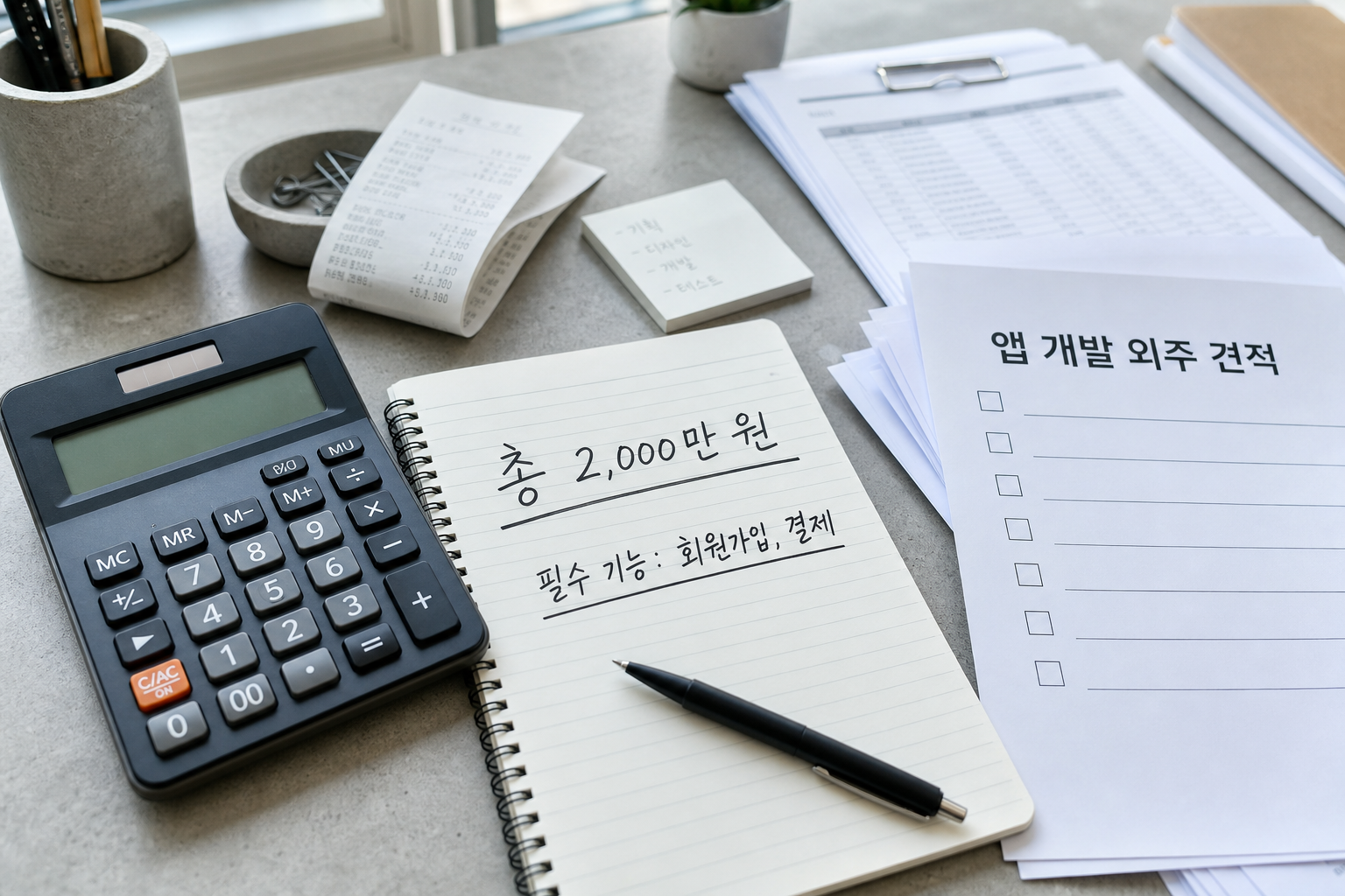 앱 개발 외주 강남 앱제작 비용 견적을 받기 전에 준비할 자료