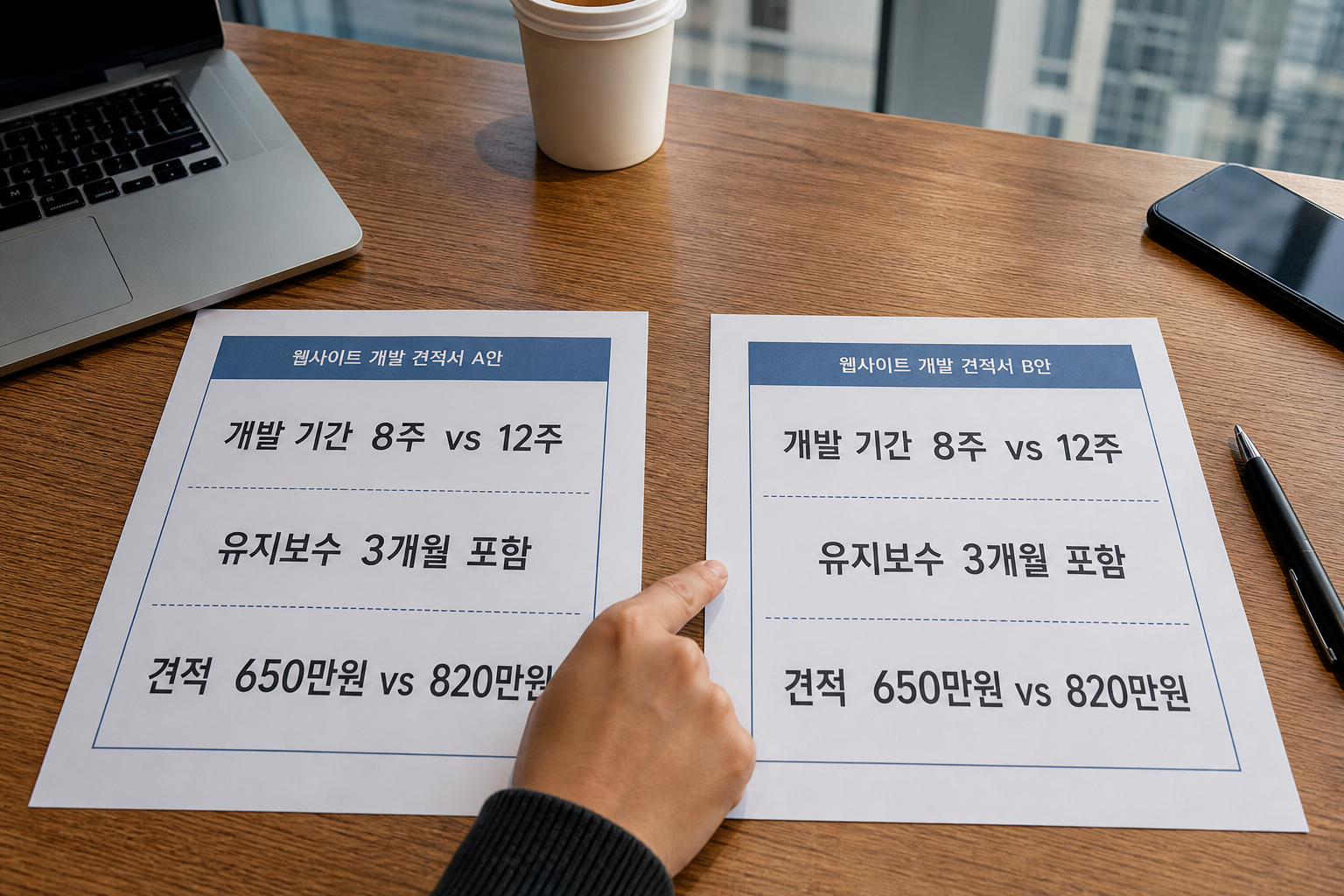 강남 웹개발 외주사 비교 견적 시 꼭 확인할 항목